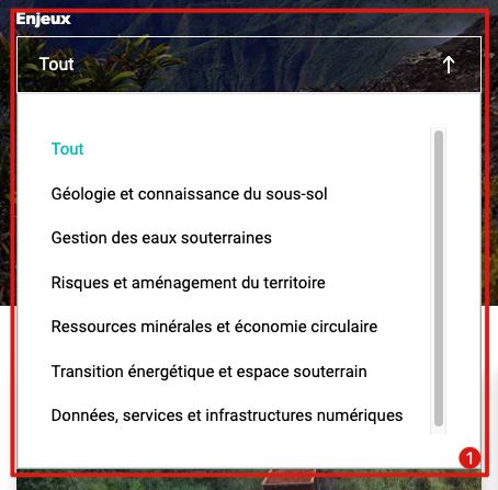 Paragraphe filtre annoté
BRGM
Filtre annoté