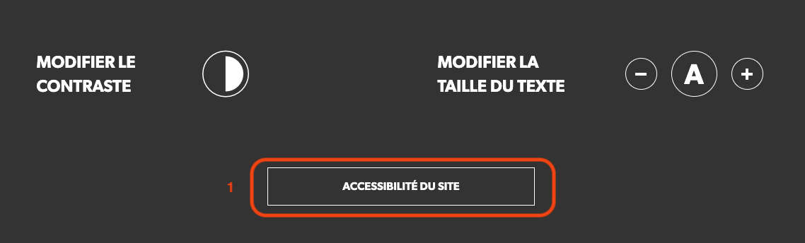 Volet accessibilité