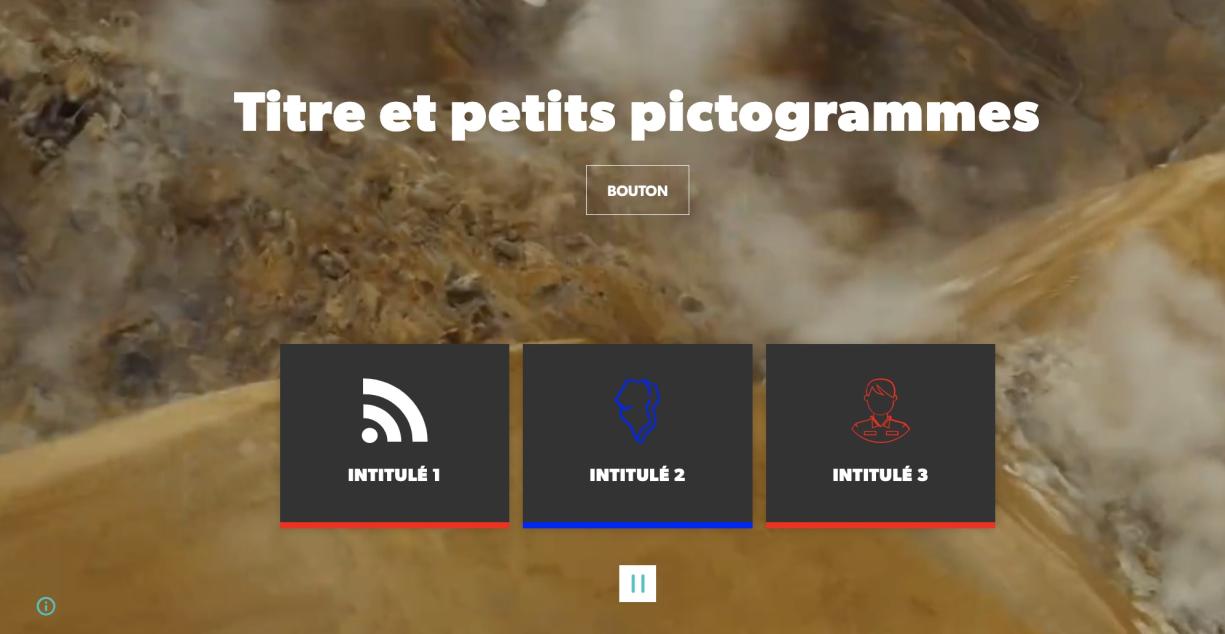 Titre et petits pictogrammes